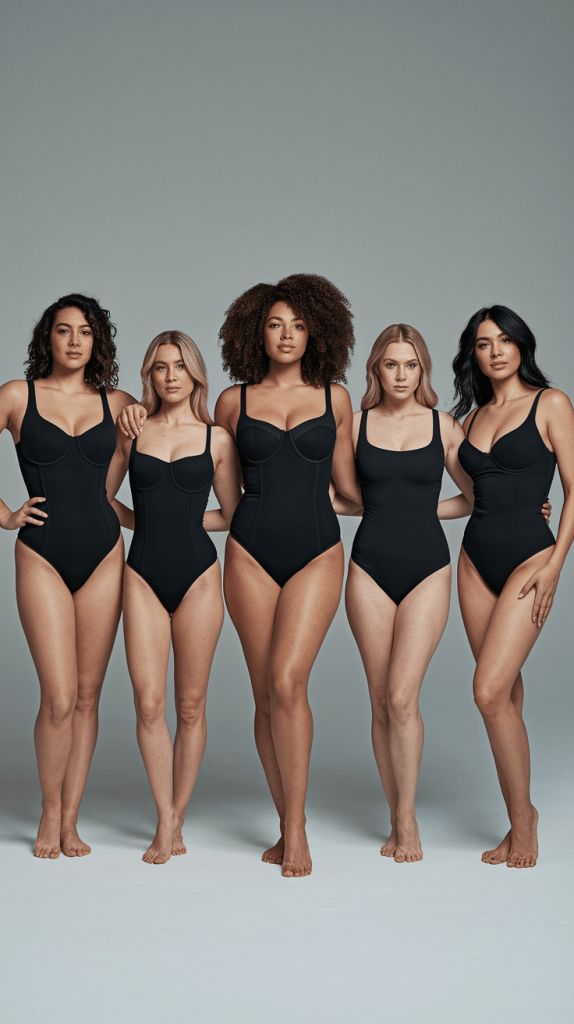 Smooth, contoured body silhouette representing body treatment results