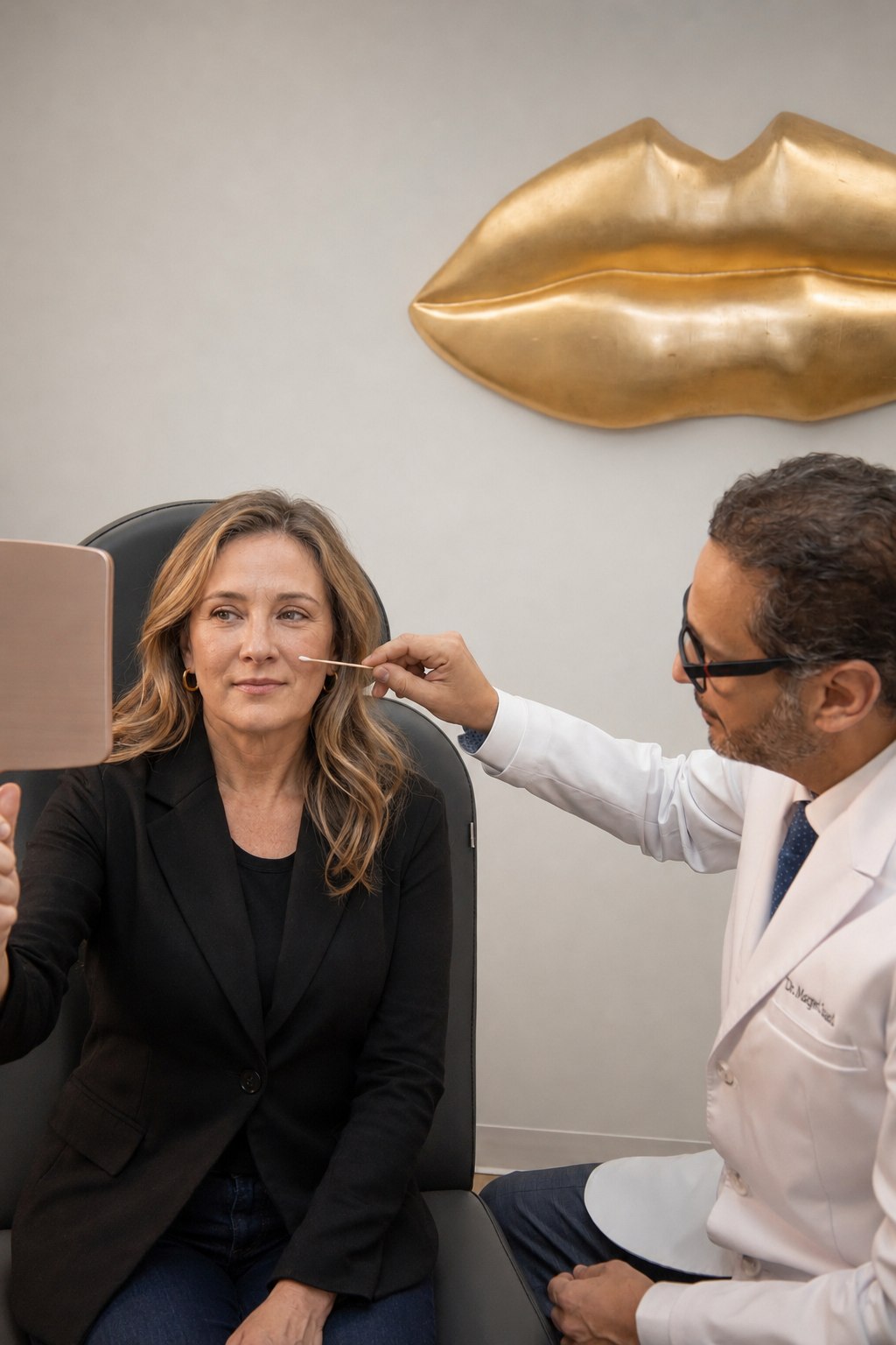 Patient consultation with Dr. Saad at Healing Aesthetics